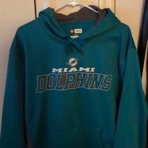 Men’s Miami Dolphins teal hoodie size L